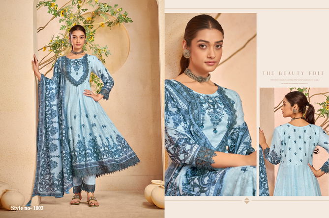 Nafiza By Isavasyam Mal Cotton Printed Anarkali Readymade Suits Wholesale 